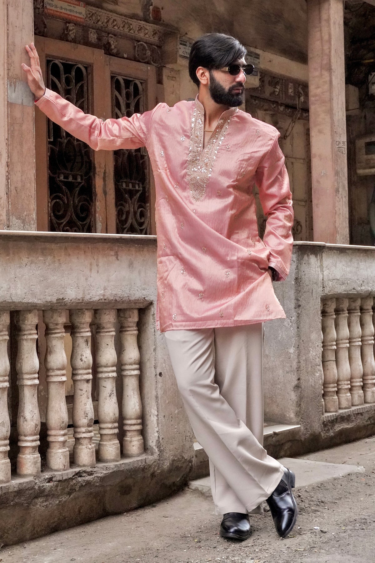 Blush Pink Embroidered Kurta