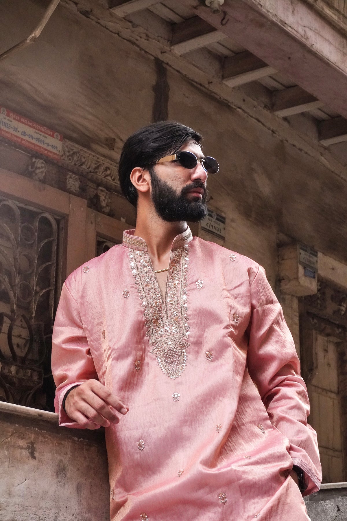 Blush Pink Embroidered Kurta