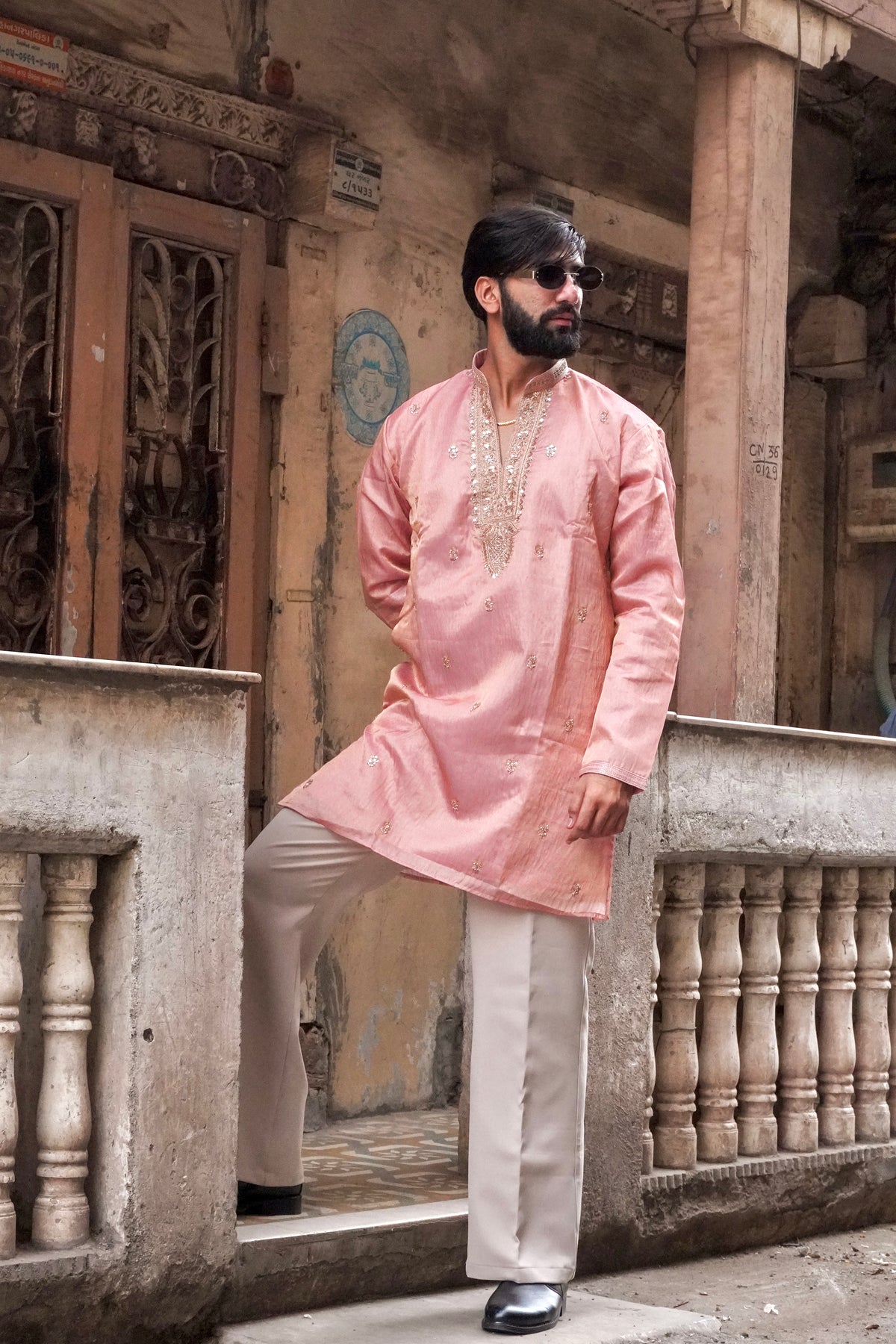 Blush Pink Embroidered Kurta