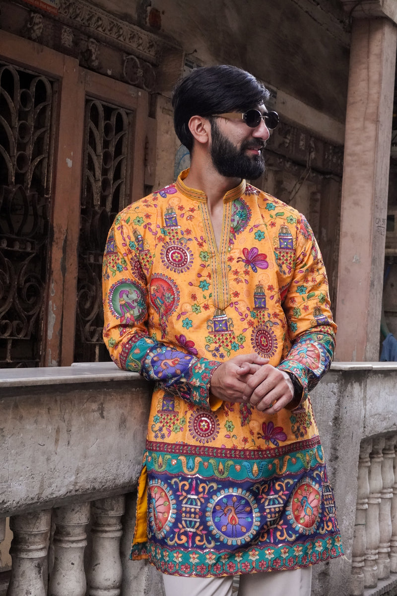 Rangrez Mustard Kurta