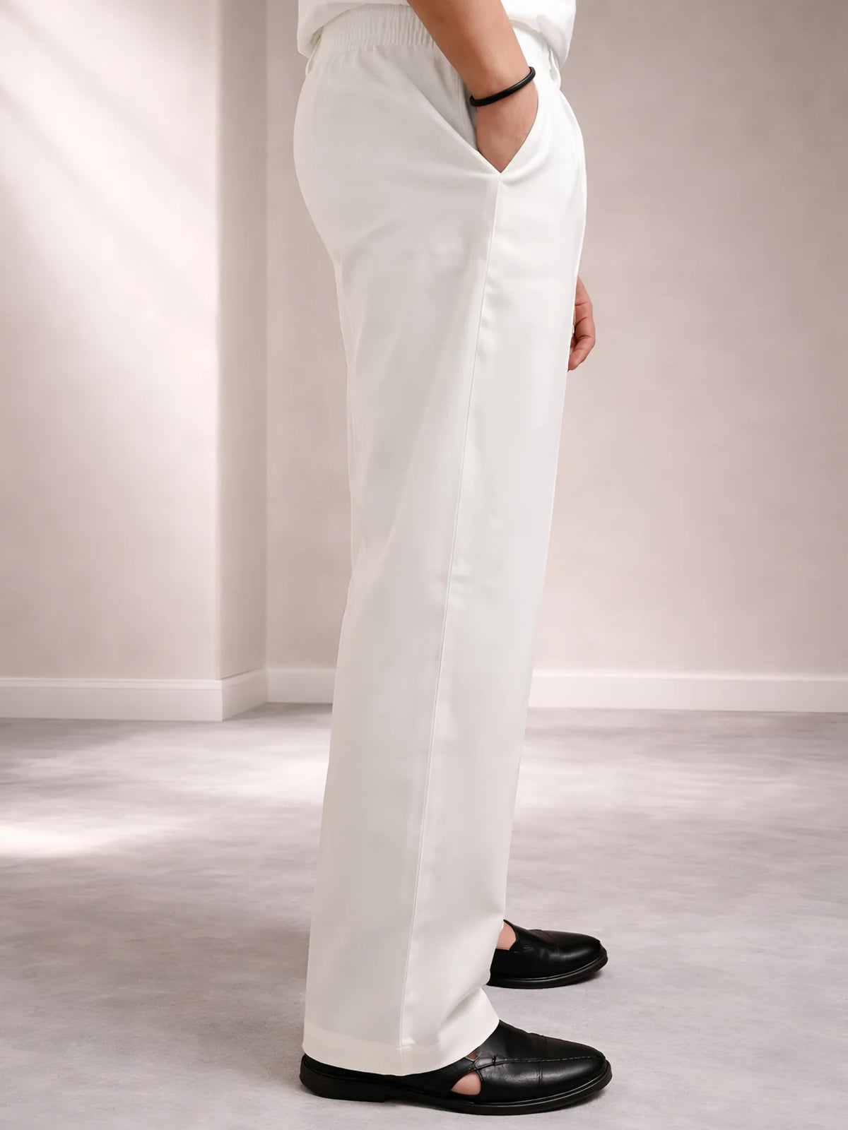 White Parallel Pants