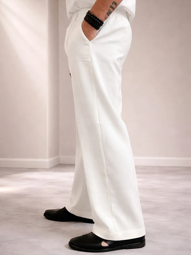 White Parallel Pants