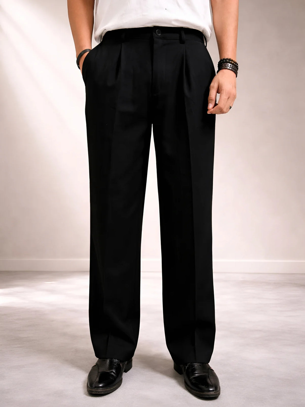 Black Classic Parallel Pants