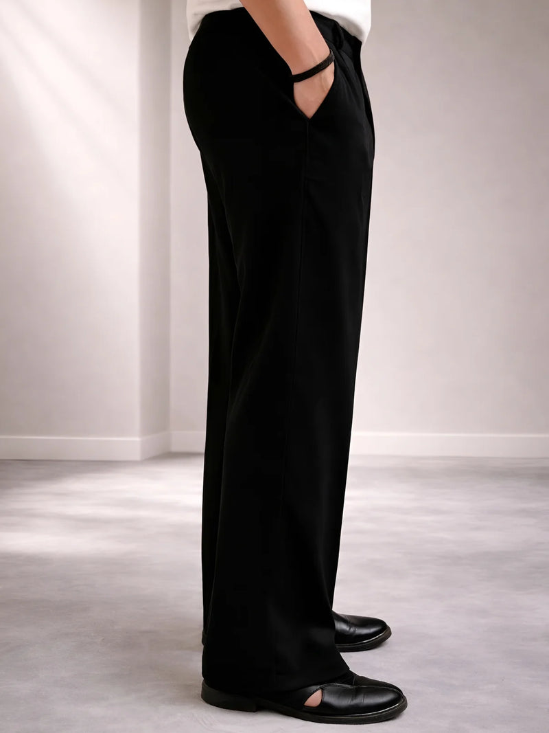 Black Classic Parallel Pants