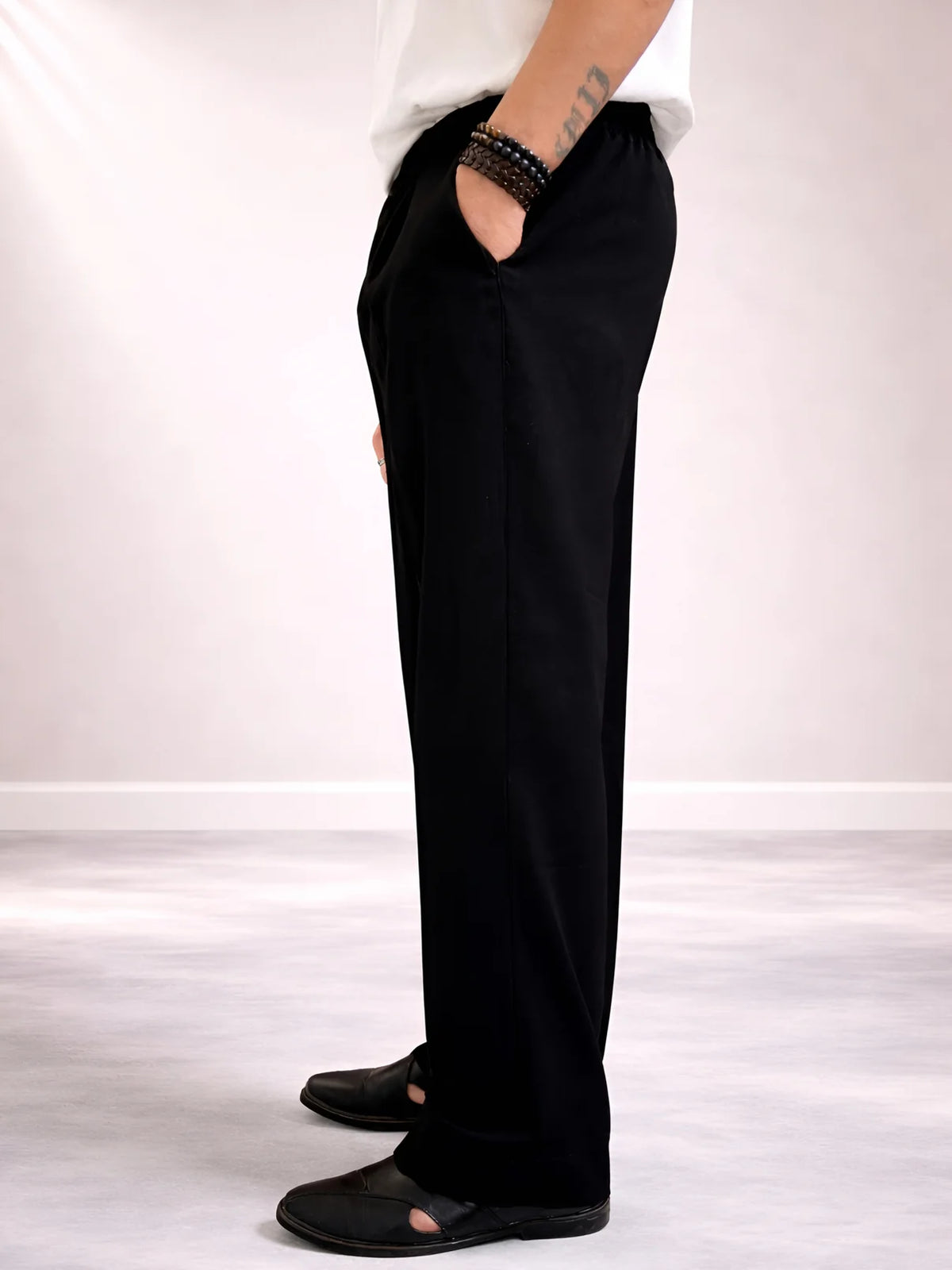 Black Classic Parallel Pants